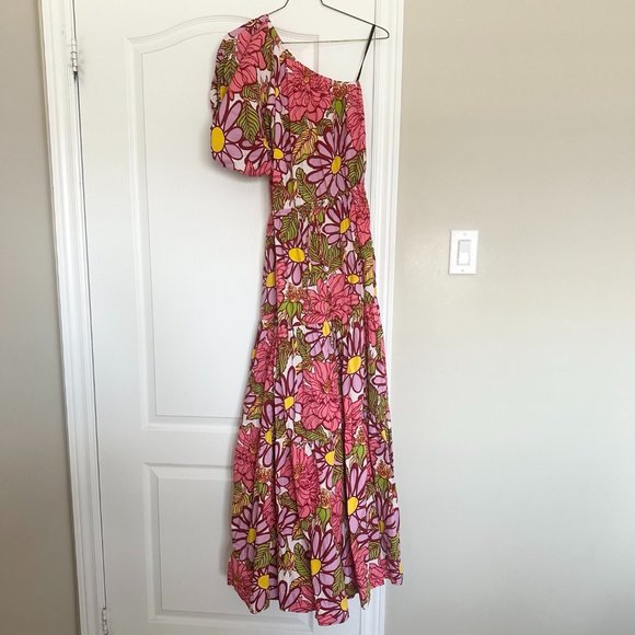 SWF One Shoulder Puff Sleeve Maxi Dress - Size: XS - Picture 5 of 8